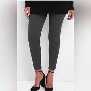 Gap Maternity Full Panel Ponte Work Dress Leggings Charcoal Heather Grey